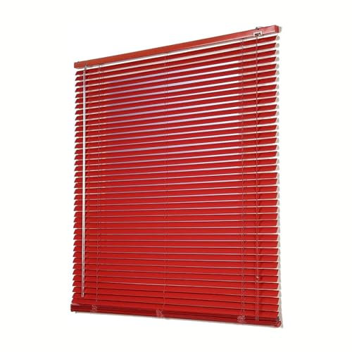 Venetian Blinds Red 50/60/70/80/90/100/115/120cm Wide,Metal Aluminium Venetian Blinds for Windows,25mm Slats Shutters,Blackout/Sunscreen Horizontal Blinds,Privacy Curtains,W×H-50×90cm(20*35in)