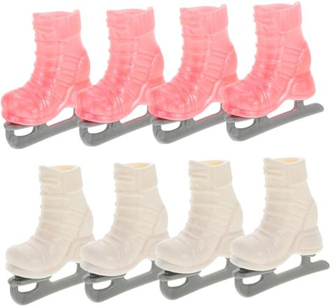 Toyvian Puppen Rollschuhe, 4 Rollen Schlittschuhe Puppenhausverkleidung Von Einstellbare Miniatur Spielzeug Puppenhauszubehör Plastik Rollschuhe FüR Puppendekoration Und Kreative Rollenspiele