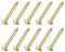 sourcing map 100Pcs Small Hardware Nails, 1.5 x 12mm Brass Round Head Nail Common Finishing Nail for Household Woodworking Picture Hanging DIY Projects, Gold