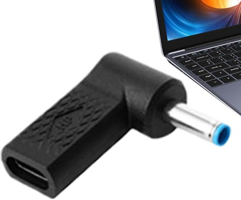 USB to Barrel Plug,Fast Charging Ring Barrel Plug to USB C Adapter Charging Adapter Plug | Compact Charging Connector Charger Adapter for Home Work Travel