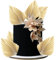 6 Stück Papier Palmen Fächer Kuchen Deko Palme Fan Tortendeko Handwerk DIY Fan Cupcake Toppers Palme Speer Blätter Cake Toppers für Baby Dusche Hochzeit Geburtstag Party Kuchen Dekoration Beige