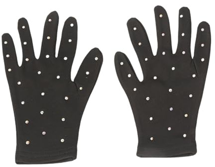 Luwecf Eiskunstlauf Handschuhe für Wettkämpfe, Tragbare Schlittschuhhandschuhe mit Strass