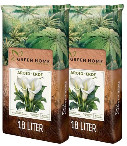 Green Home Aroid Erde 36L – Spezialerde für Monstera, Philodendron & Tropische Zimmerpflanzen – Pflanzenerde mit Perlit für optimale Drainage – Blumenerde für Bonsai, Palmen & Orchideen