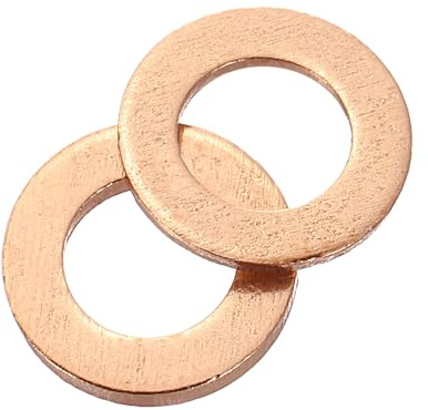 QUARKZMAN 36 Stück Unterlegscheiben Set, M5 x 9mm x 1mm Messing Ring Beilagscheiben Sortiment, Flach Sicherungsscheiben Flachdichtung Metallscheiben für Schrauben Bolzen Muttern