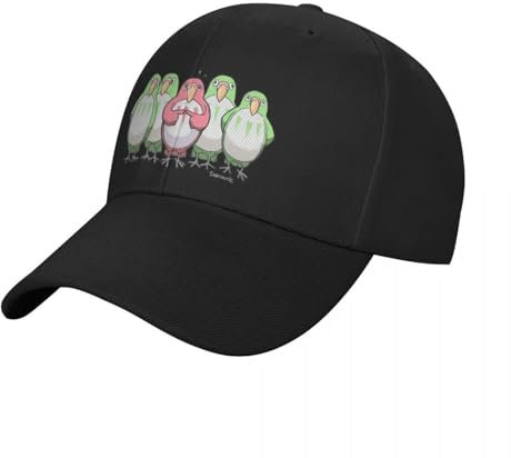 HFGAASSH Baseballmütze Sittich Gruppe Snap Back Hut Rugby Baseball für Männer Frauen Urlaub Sport Geschenke