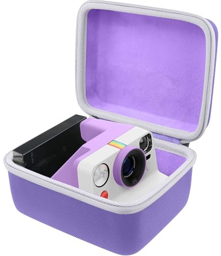 khanka Hard Carrying Case for Polaroid Now 3rd Gen I-Type,Now+ 3rd,Now 2nd,Now+ 2nd Gen,Flip,Originals Now I-Type,Originals Now+,I-2,OneStep+,OneStep 2 Instant Film Camera(Purple Case)