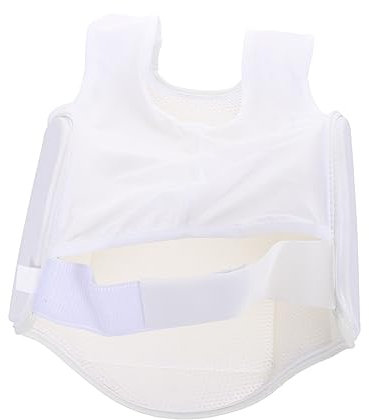 INOOMP 1 Pièce Plastron de Boxe protège- de Boxe pour Enfants Coup Junior Gilet de Protection Enfant Boxe Enfants Protecteur équipement de Protection de karaté Polyester Blanche