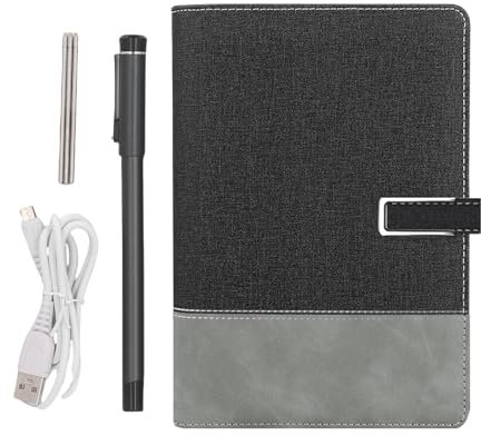 Jectse 3 In1 Digital Smart Pen, Smartpen Notebook Set, Real Time Sync for Digitizing, Bluetooth 5.0 Paper Smart Writing Set, Convert to Text, OCR Technology, for IOS for Android (Black Grey