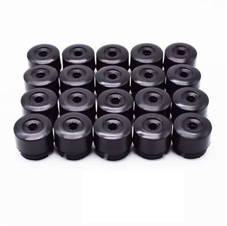 Kuiofek Interieurleisten Trim Für VW Für Transporter T5 T6 2003-2020 20 Stück 19mm Auto Radmutter Auto Hub Schraube Abdeckung Schutz Mutter Bolzen Kopf Abdeckung Kappen
