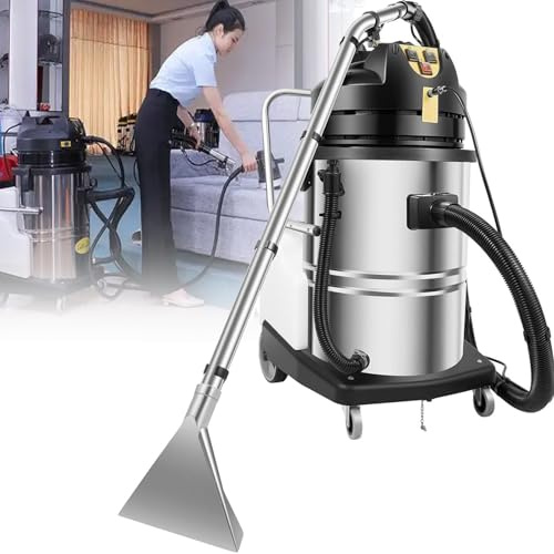 DPQYJPP Machine Nettoyage Tapis Commerciale, 2110w 60l Professionnel 3 en 1 Nettoyeur Tapis, aspirateur extracteur, 6 Outils d'aspiration, pour Nettoyer Profondeur poussière, Taches d'eau, saleté.