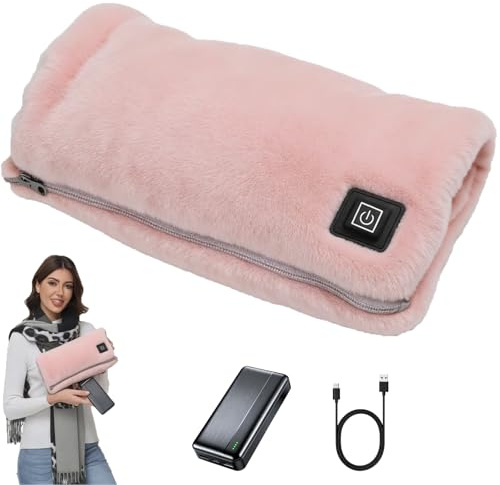 Ahigh Electric Hand Warmer, 10,000 mAh Battery, USB Rechargeable, Hand Warmer, Pushchair, 3-Stage Heating & Flannel Material, Pocket Warmer, Advent Calendar Filling Gifts for Women and Men
