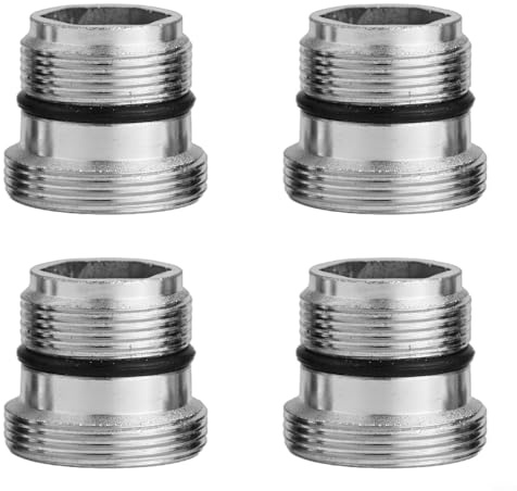 Wasserhahn-Luftsprudler Adapter, 4 Stück Wasserhahn-Gewindeanschluss für M22-Stecker auf 5/8 Zoll Umwandlung Kupfer Sanitär-Kupplung Anschluss für Badezimmer Waschbecken Wasserhahn Verlängerung