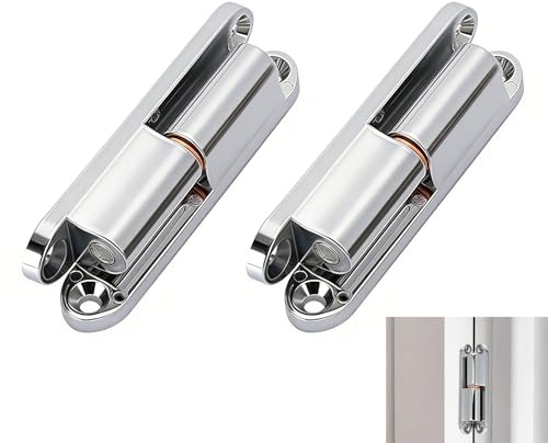 2 Stück Türband zum Aufschrauben, Renovierband Innentür, Türscharnier Verzinkt aus Stahl, Wartungsfreie Gleitlagertechnik, DIN Links und Rechts Verwendbar, Montage auf Türblatt und Zarge