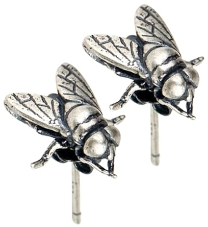 KAJNBN Boucles D'oreilles Forme Mouche pour Femme en Argenté S925 Style Punk Délicat, Résistantes à L'oxydation pour Soirée et Cérémonie