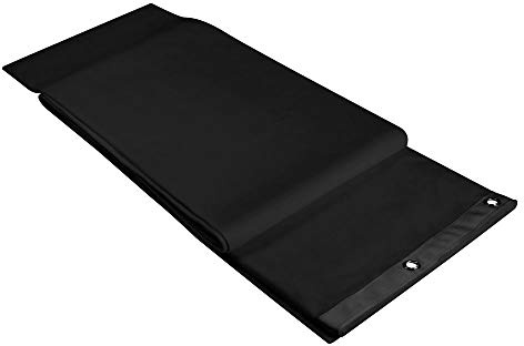 Adam Hall Accessories 0160 X 43 - Bühnenmolton B1 mit brünierten Ösen, gesäumt, 4 x 3 m, schwarz