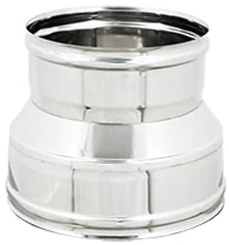 Reduzierte Muffe FF für Schornsteine Edelstahl F 120 mm x F 80 mm