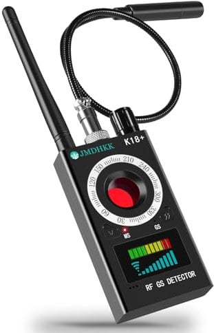 JMDHKK K18+ Hidden Camera Detector, Spy Camera Finder, Bug Detector, Magnetic Field Detector, Listening Device Detector – Privacy Protection Tool for Home, Office, Hotel, and Travel Security(Black)