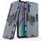 Compatible con Realme XT, X2 Funda, Anillo Metálico Sujeción Soporte Antichoque Caja (Funciona con el Montaje de Coche Magnético) Doble Capa Case Carcasa para OPPO Realme XT, Realme X2 (Azul Marino)