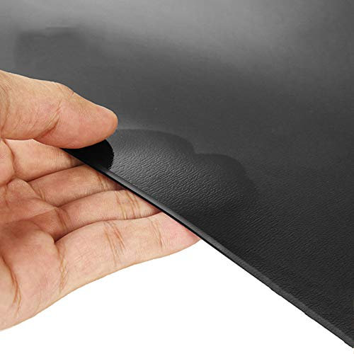 HYCH-2 mm d'épaisseurTapis Protège-Sol, Accueil Protection De Sol Antidérapantnoir PVC Translucide Peut Être CoupéTapis en plastique en verre souple,2mm,80x120cm