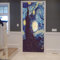 A.Monamour Türtapete Selbstklebend Türfolie Türposter 3D Sternennacht Von Vincent Van Gogh Gemälde Drucken Vinyl Folie Türdeko Tapete Wandbild Türaufkleber Türtattoo 77 x 200 cm