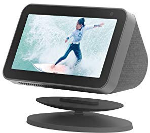 Verstellbarer Ständer für Echo Show 8 & Show 5, Colorful 360 Grad Halterung Schwenker Magnetbefestigung mit Anti-Rutsch-Basis für Alexa Lautsprecher (Schwarz)