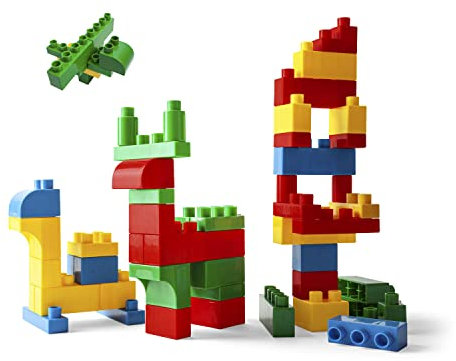 Wader 41294 - Kids Blocks Bausteine, ca. 50 Teile, in verschiedenen Formen und bunten Farben, inkl. attraktiver und praktischer Box mit Griff, ca. 30 x 12 x 25 cm, ab 12 Monaten, ideal als Geschenk