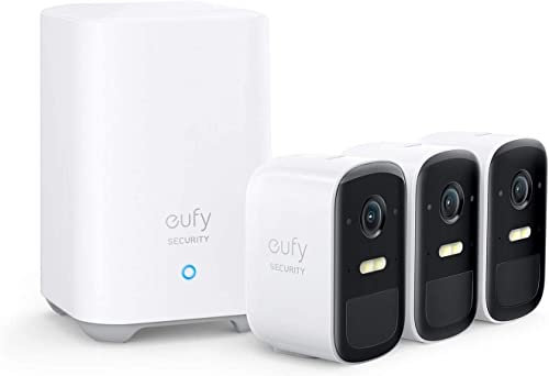 eufy Security eufyCam 2C 3+1,HD 1080p,IP67,Kompatibel mit HomeKit,gebührenfreie Nutzung(Generalüberholt)