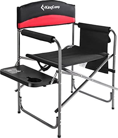 KingCamp Regie Stuhl XL Director Camping Falt Klapp Sessel Armlehne Tisch 180 kg