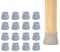 Chair Leg Protective Cover, Waterproof, Moisture-proof, Foot Pad, Chair Cap, Protector, For Indoor Or Outdoor Tables, Chairs, Furniture Legs (16 Pieces) (Color : Dark gray)