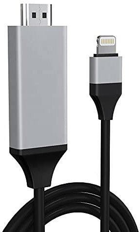 HDMI Cable for Phone to TV Compatible for iPhone iPad Pod HDMI Adapter Cord IOS11 12 13 14 15 HDMI Converter Cable 2m No Need Power Supply, Plug and Play