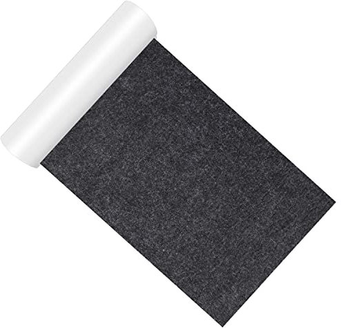 Self-Adhesive Felt Glides, 20x150 cm Felt Pads Self-Adhesive Furniture Glides, Black Grey Multi-Purpose Adhesive Gliding Mat Tape Strong Felt Strips for sofa, couch, table legs, chair furniture feet