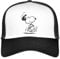Spreadshirt Peanuts Snoopy Freut Sich Trucker Cap, One Size, Weiß/Schwarz