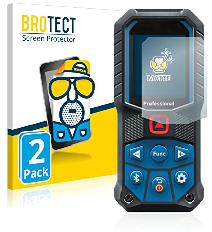 BROTECT Schutzfolie für Bosch GLM 50-27 C | 2 Stück Entspiegelnder Displayschutz Made in Germany Matte Displayschutz-Folie Anti-Reflex Anti-Fingerprint Einfache Montage