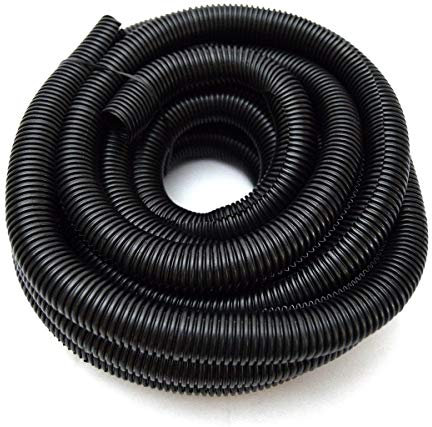 KafTon Corrugated Conduit Split Plastic Flexible Cable Protection Pipe Black Bellow Wire Tube Pipe Hose for Electric Wiring (10M & 25M)