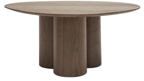 Miliboo Table Basse Design Bois foncé Noyer L78 cm Hollen