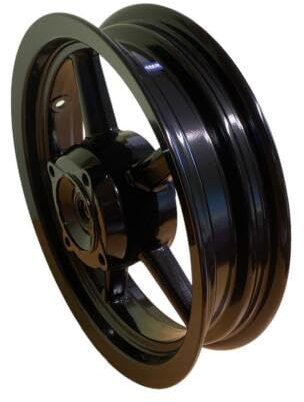 HMParts Alu Felge 12 Zoll vorne Schwarz Eloxiert Geeignet für fast alle Modelle mit 12 mm Achse Dirt Bike, Pit Bike, XMOTOS, MotoCross