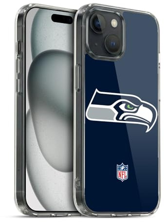 Head Case Designs Offizielle NFL Einfarbig Seattle Seahawks Logo Gelhülle [Militärischer Schutzgrad] Kompatibel Mit Apple iPhone 15 Und Kompatibel Mit MagSafe