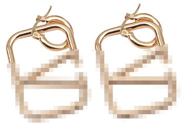HSAJS Ohrstecker Ohrringe Eckig Creolen für Frauen Buchstabe V Geometrische Sliber und Goldene Ohrringe Girlfriend Birthday Gift Geschenk Modeschmuck (Gold B)