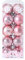 Weihnachtsbaumkugeln Plastik Weihnachtsbaum Deko Weihnachtsschmuck 4cm/1.6in Gold Silber Rosa Champagner Weihnachtskugel Weihnachtsbaum Paket Anhänger Box Weihnachtsfeier Baumschmuck (Pink, One Size)