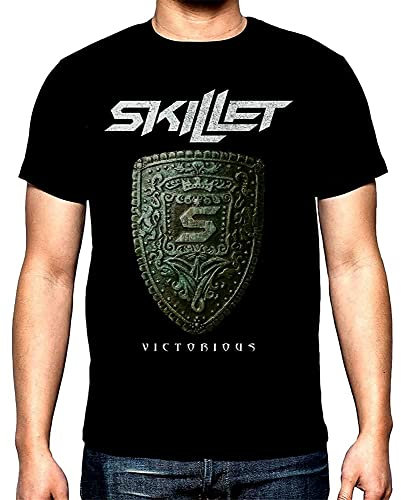 Skillet,Victorious,Men's t-Shirt,New,100% Cotton,Blacks Black Black XXL