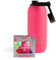 waterdrop® Set Microlyte BERRY, Borraccia + 12 Cubetti per acqua, Sali Minerali: 4 Elettroliti, 9 Vitamine, Magnesio, Bottiglia termica 600ml, Senza BPA, Zero Zucchero, Vegan, Cheto