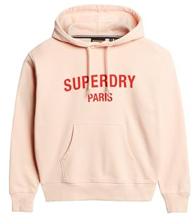 Superdry Damen Locker geschnittenes Sport Luxe Hoodie Malve Morn Pink 40