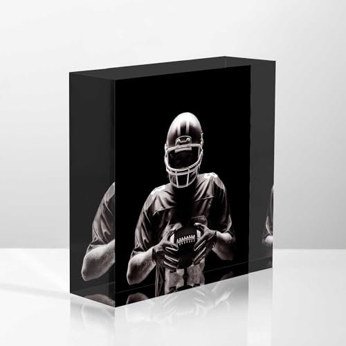 NOHSHE Schreibtisch-Ornamente, Fußballspieler mit Rugby-Helm, Acryl-Schreibtischdekoration, Wertschätzungsgeschenke für Kollegen, Geburtstagsgeschenk für meinen Sohn, Geschenke für Berater, 10,2 x