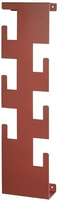 möbelando Wandgarderobe >47406< in rot, Metall - 15x60x8cm (BxHxT)