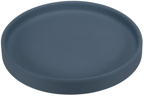 PATIKIL 6 Inch Round Ceramic Plant Saucer, Plant Saucer Tray Flower Planter Drip Tray for Indoors Outdoors Patio Balcony, Dark Blue