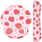 Ksriylm Cute Mouse Pad with Wrist Support Keyboard Wrist Rest Set,Ergonomic Mouse Pad with Non-Slip Base for Office Gaming Working Computers,Easy Typing & Pain Relief Mouse Mat,Pink Strawberry