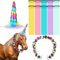 XunYee 12 Stück Pferde Kostüm Bling Zubehör Floral Spirale Horn 10 Mähne und Schwanz Clip in Haarverlängerungen Bling Pony Lametta Rose Blume Rebe für echtes Pferd Geburtstag Party Dekor