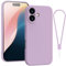 Andwing For iPhone 16 Plus Case,Silicone Case Soft Ultra Phone Case Slim Protective Shockproof Cover Scratch-Resistant Microfiber Lining, 6.7 Grass Purple