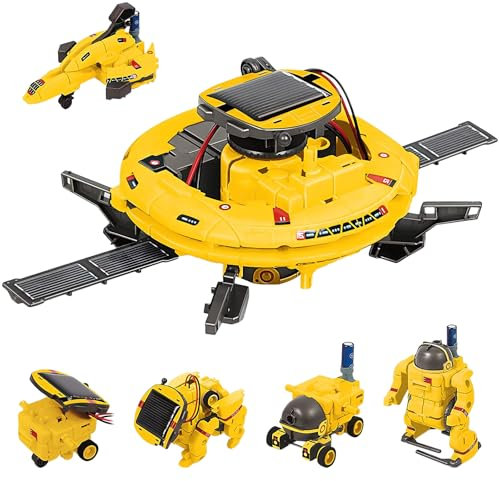 Focenat 6 in 1 STEM Solar Robot Kit, Giocattoli Robotici Solari, Robotici Solari Giocattoli Educativi, Energia Solare Robot Kit, Giocattoli di Esperimenti Assemblaggio Fai da Te per Bambini 8-16 Anni