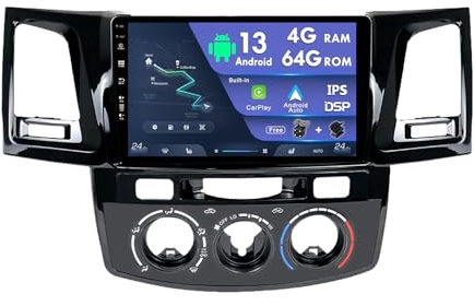 MISONDA 9 Zoll 2 Din Android Autoradio Stereo Für Toyota Fortuner Hilux Revo Vigo 2005-2008 Radio GPS Navi Unterstützung | BT | DAB+| USB| Carplay| WLAN| 4G| SWC| RDS| DSP| 4G+64G
